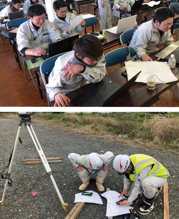 熊本は菊池で土木・建設・トンネル・道路工事を学ぶ若手技術者研修
