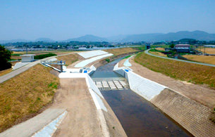 熊本・菊池の河川工事